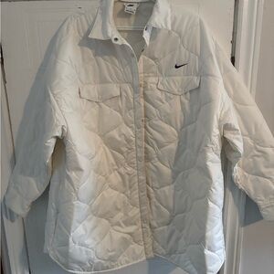 Nike Women's White Quilted Jacket